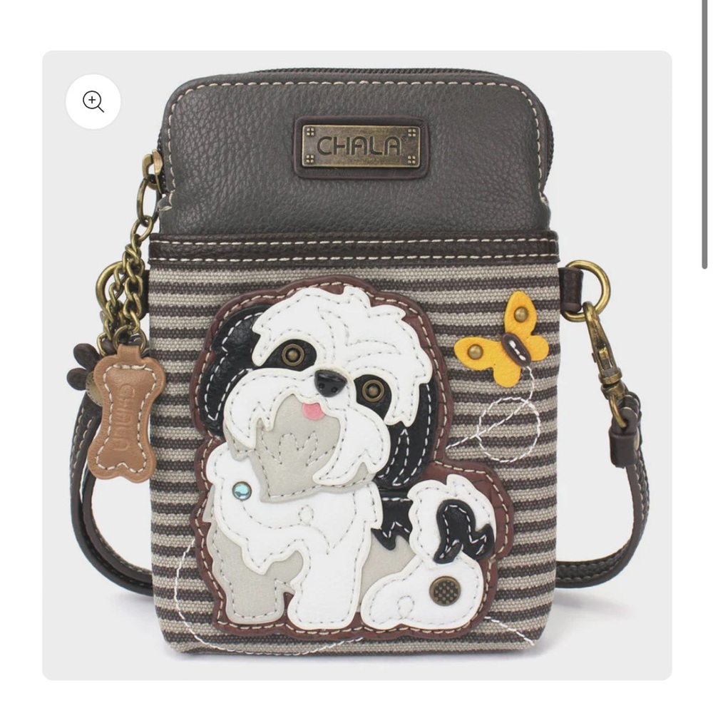 Chala Striped Shih Tzu Phone Case | Crossbody